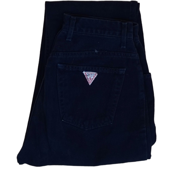 Vintage Guess Navy High Rise Tapered Ankle Jeans - 29 - Picture 8 of 12